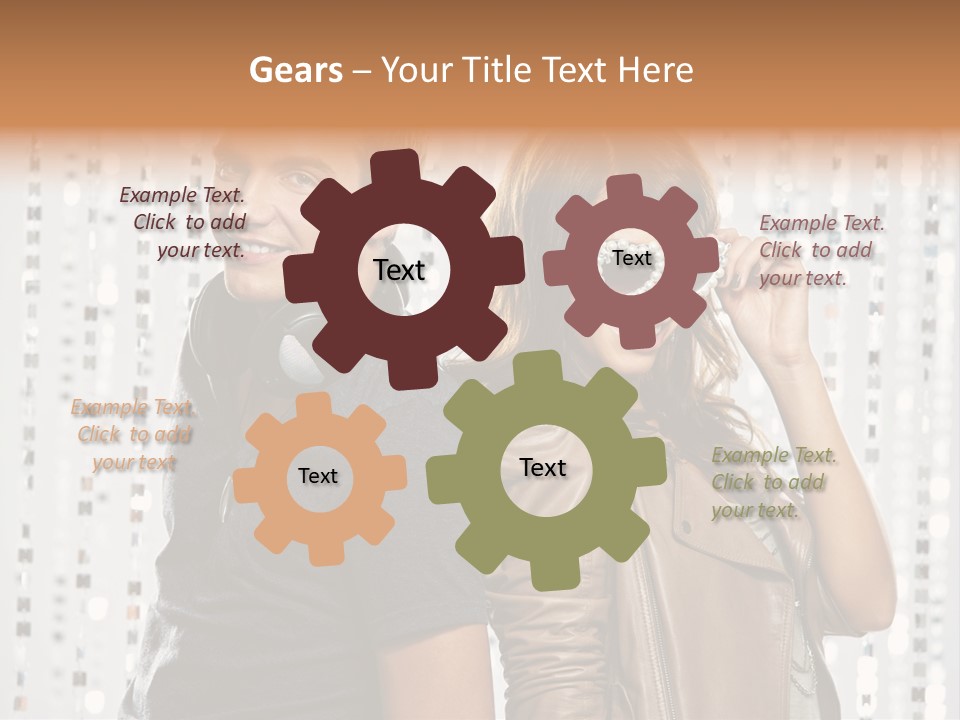 Happiness Nightlife Expression PowerPoint Template