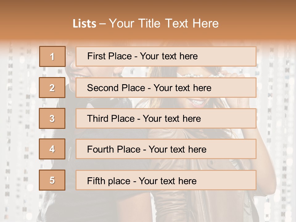 Happiness Nightlife Expression PowerPoint Template