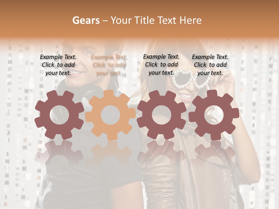 Happiness Nightlife Expression PowerPoint Template