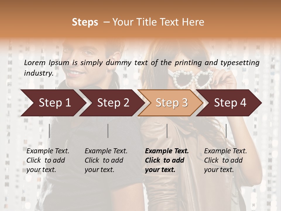 Happiness Nightlife Expression PowerPoint Template