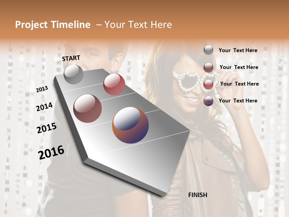Happiness Nightlife Expression PowerPoint Template