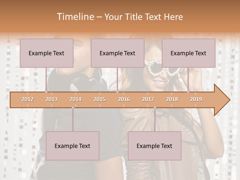 Happiness Nightlife Expression PowerPoint Template