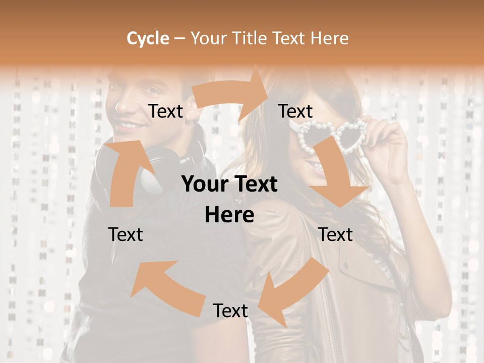 Happiness Nightlife Expression PowerPoint Template