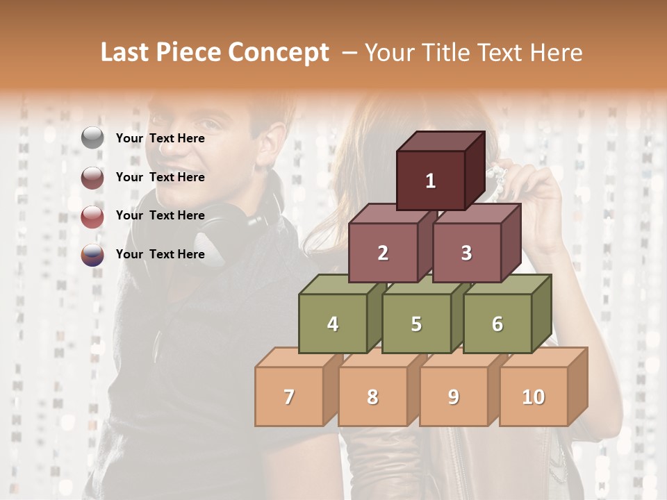 Happiness Nightlife Expression PowerPoint Template