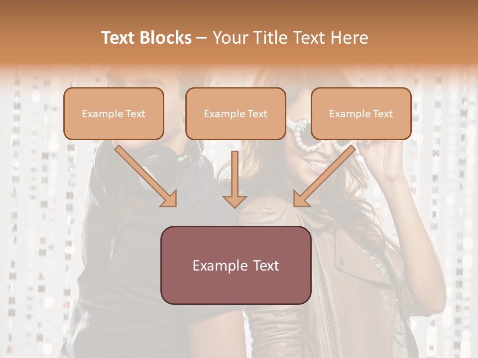 Happiness Nightlife Expression PowerPoint Template