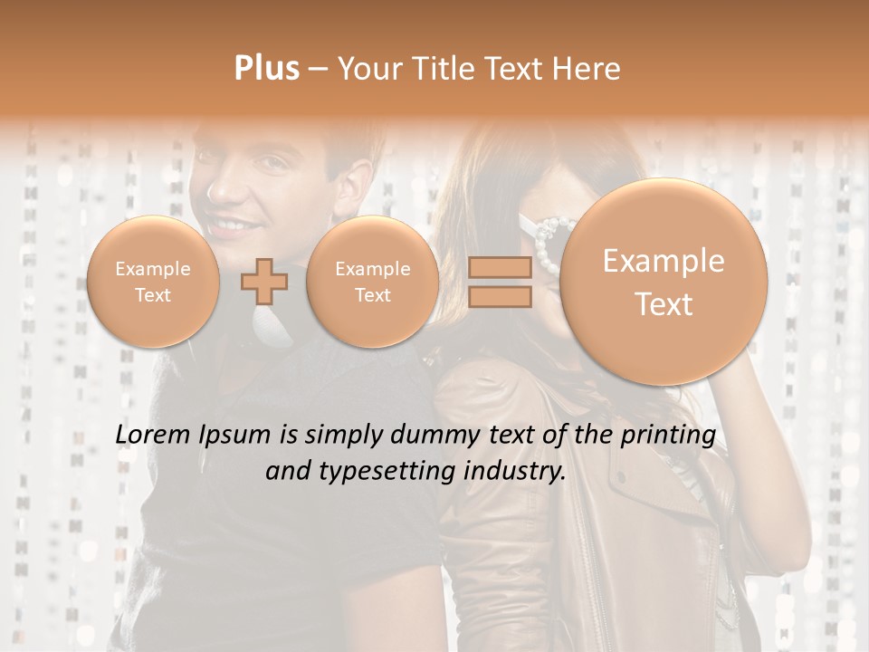 Happiness Nightlife Expression PowerPoint Template
