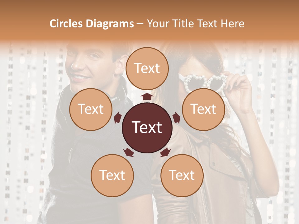 Happiness Nightlife Expression PowerPoint Template