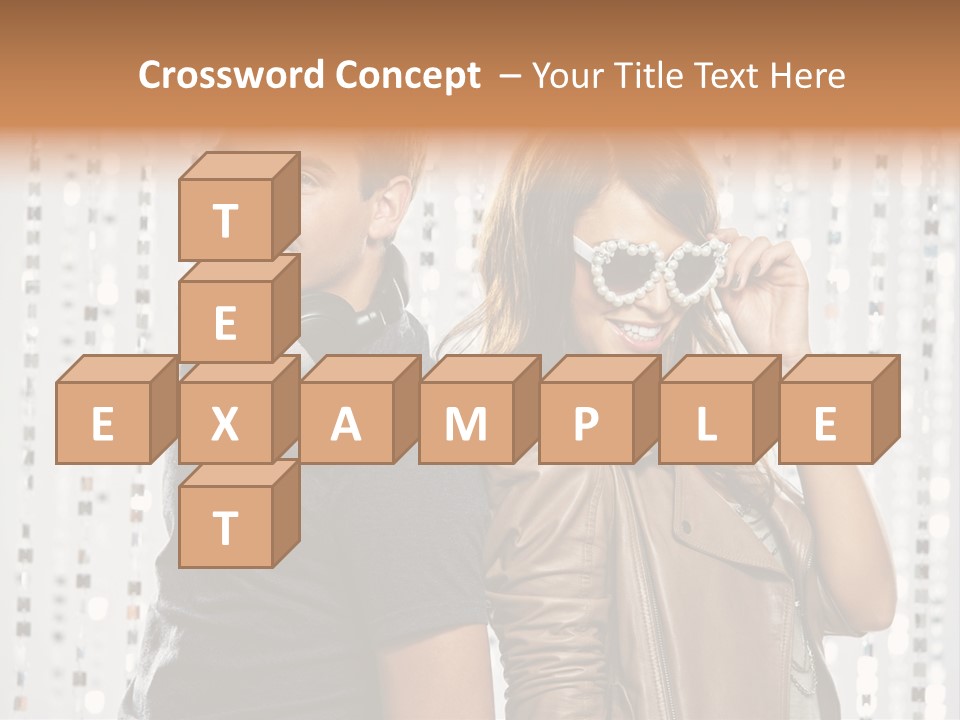 Happiness Nightlife Expression PowerPoint Template