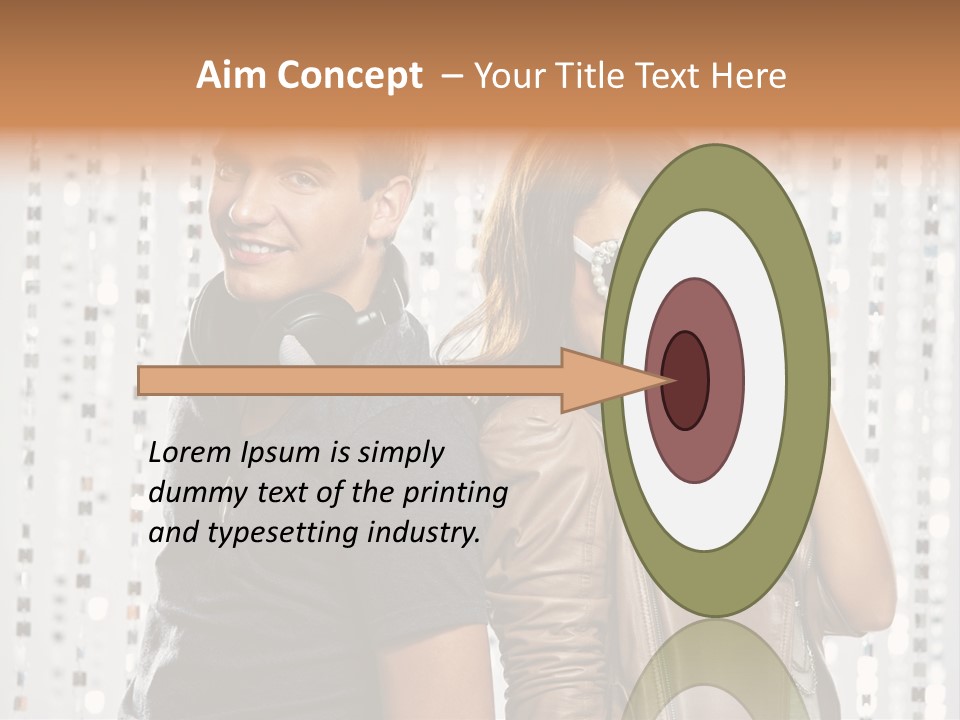 Happiness Nightlife Expression PowerPoint Template