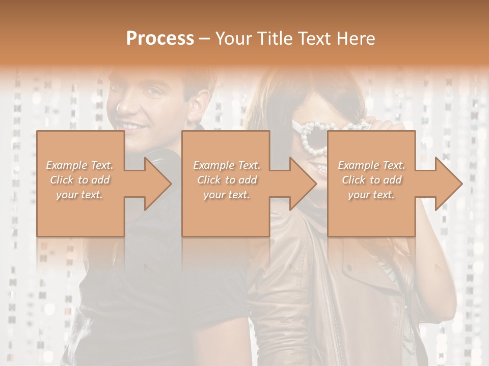 Happiness Nightlife Expression PowerPoint Template