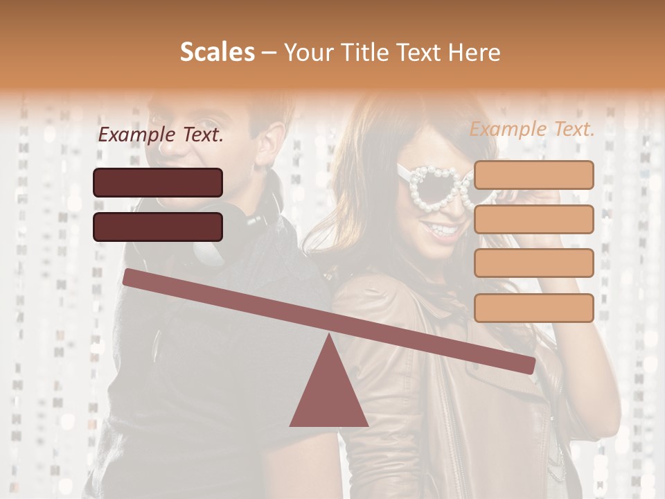 Happiness Nightlife Expression PowerPoint Template
