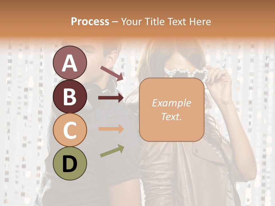 Happiness Nightlife Expression PowerPoint Template