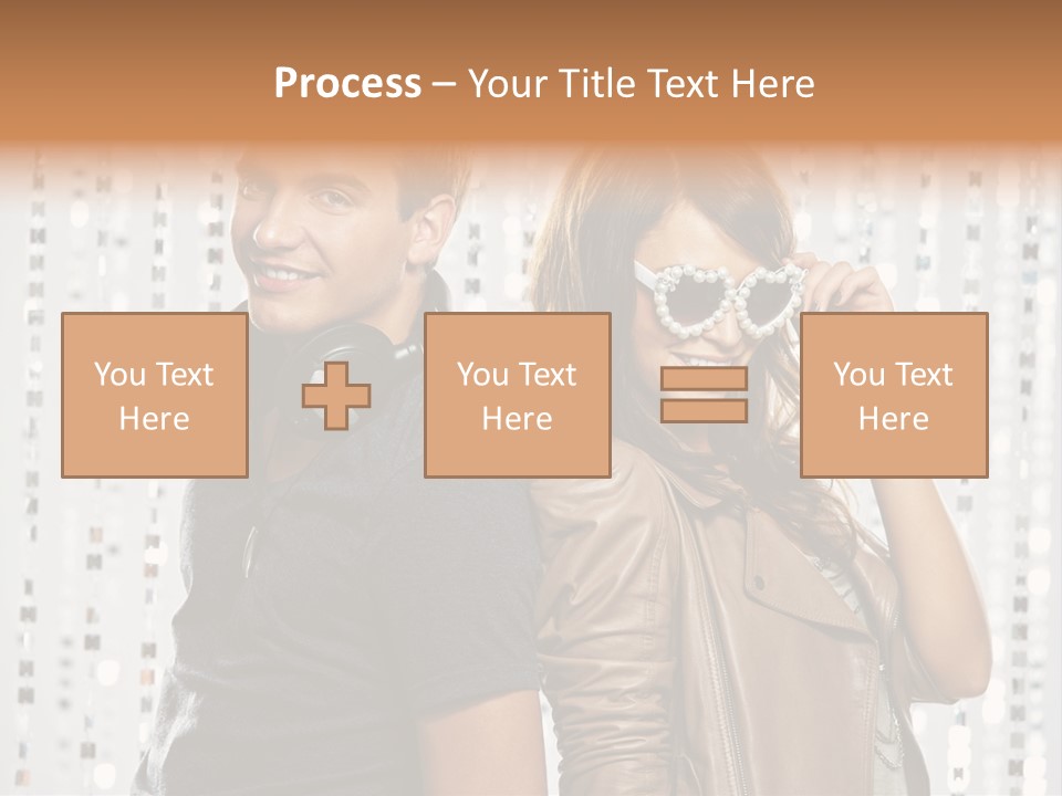 Happiness Nightlife Expression PowerPoint Template