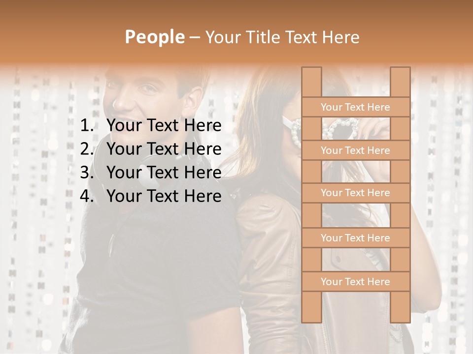 Happiness Nightlife Expression PowerPoint Template