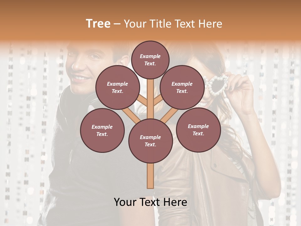 Happiness Nightlife Expression PowerPoint Template