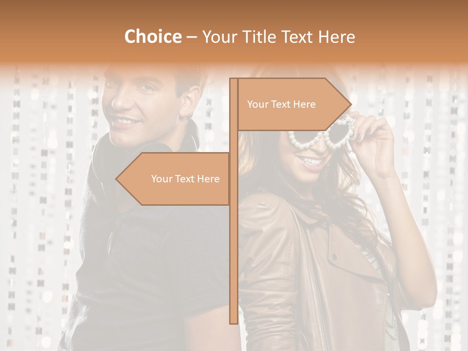 Happiness Nightlife Expression PowerPoint Template