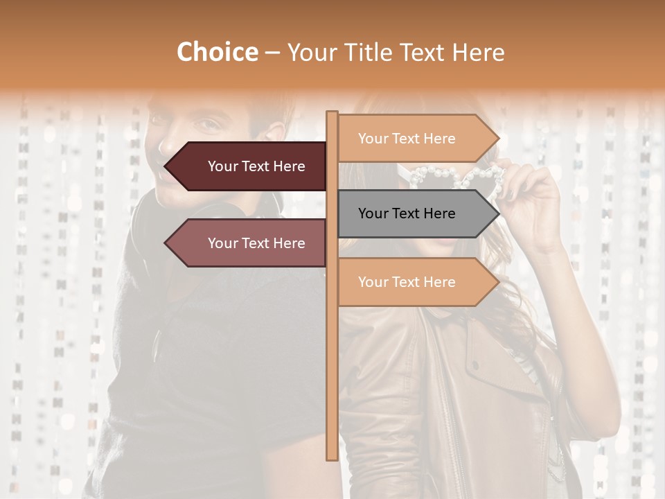 Happiness Nightlife Expression PowerPoint Template