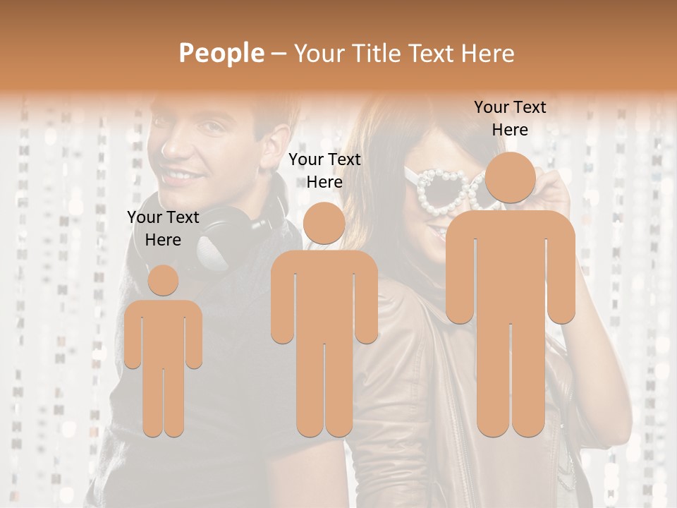 Happiness Nightlife Expression PowerPoint Template