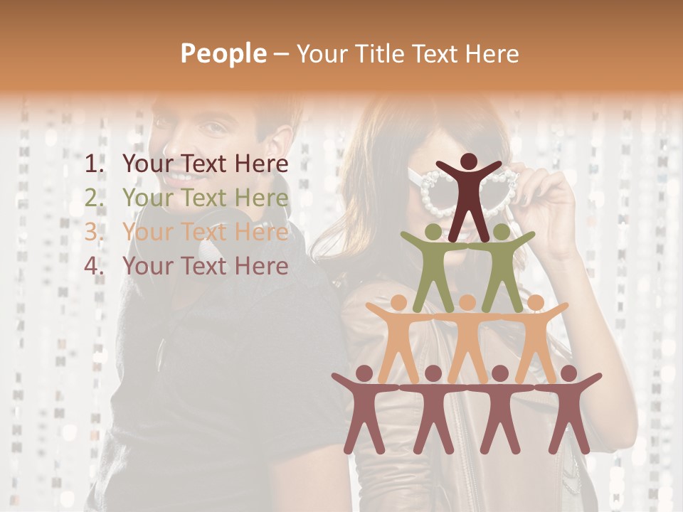 Happiness Nightlife Expression PowerPoint Template