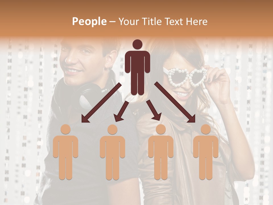 Happiness Nightlife Expression PowerPoint Template