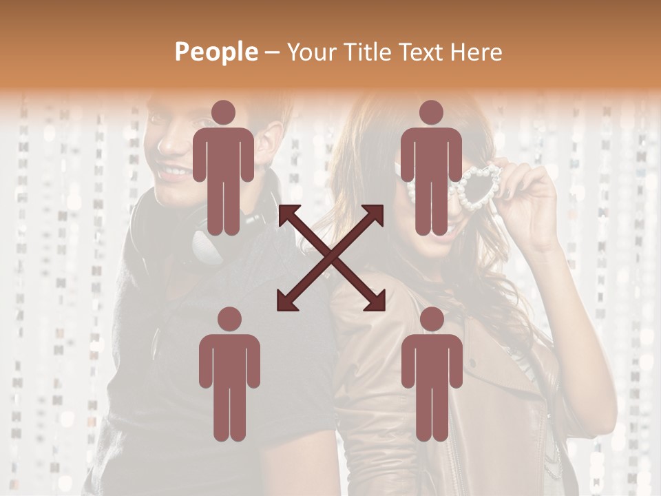 Happiness Nightlife Expression PowerPoint Template