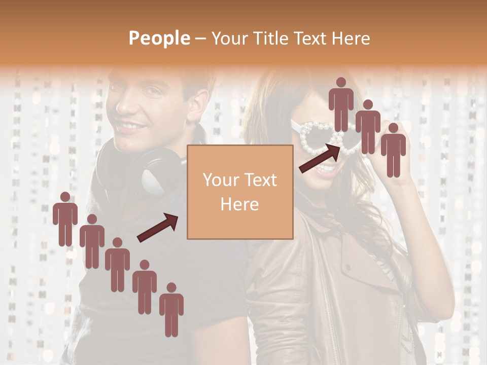 Happiness Nightlife Expression PowerPoint Template