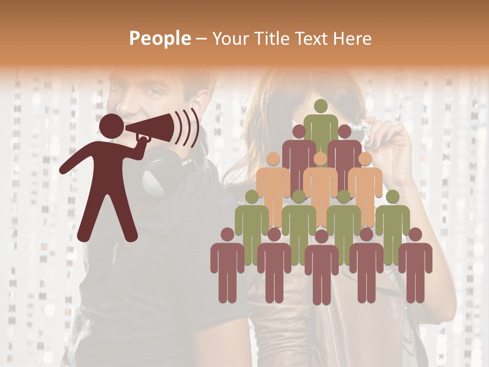 Happiness Nightlife Expression PowerPoint Template