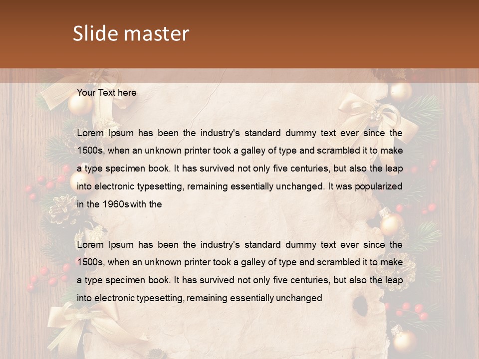 Holiday Decorative Year PowerPoint Template