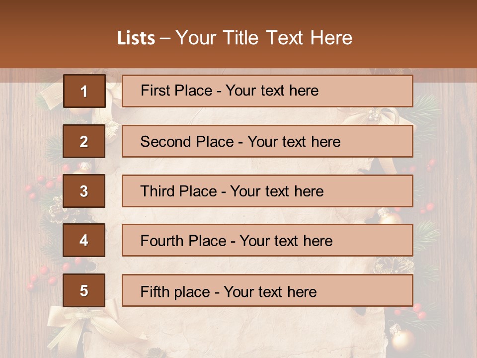 Holiday Decorative Year PowerPoint Template
