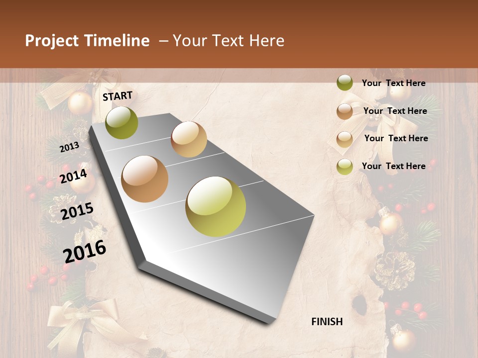 Holiday Decorative Year PowerPoint Template
