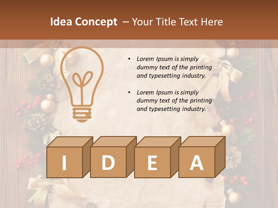 Holiday Decorative Year PowerPoint Template