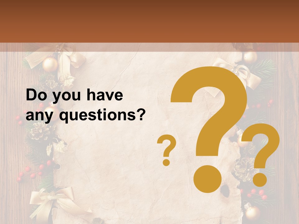 Holiday Decorative Year PowerPoint Template