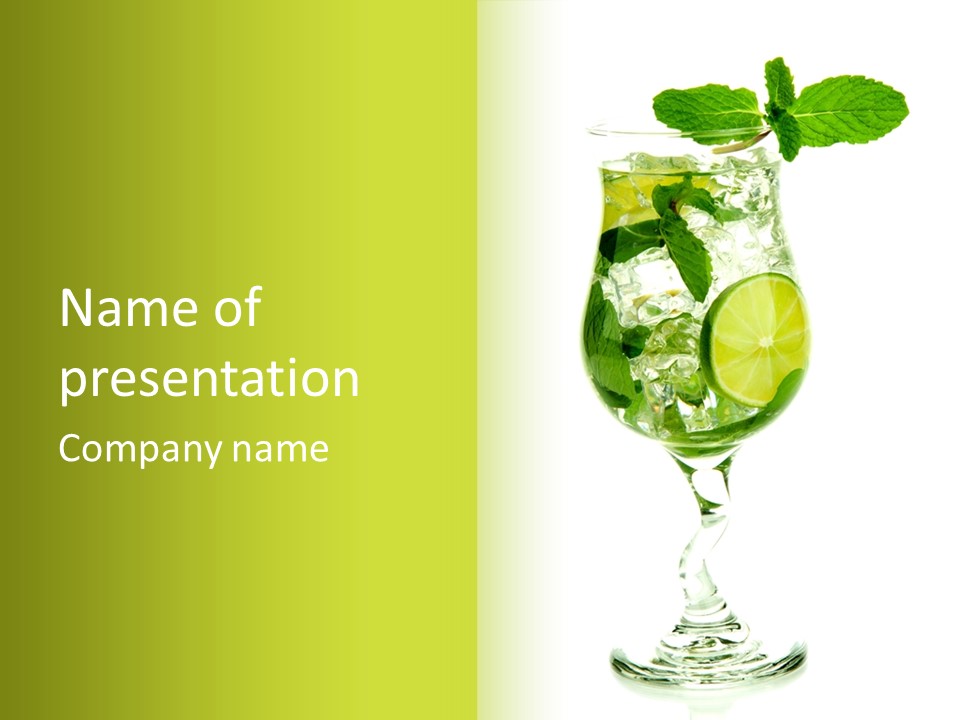 Liqueur Liquor Glacue PowerPoint Template