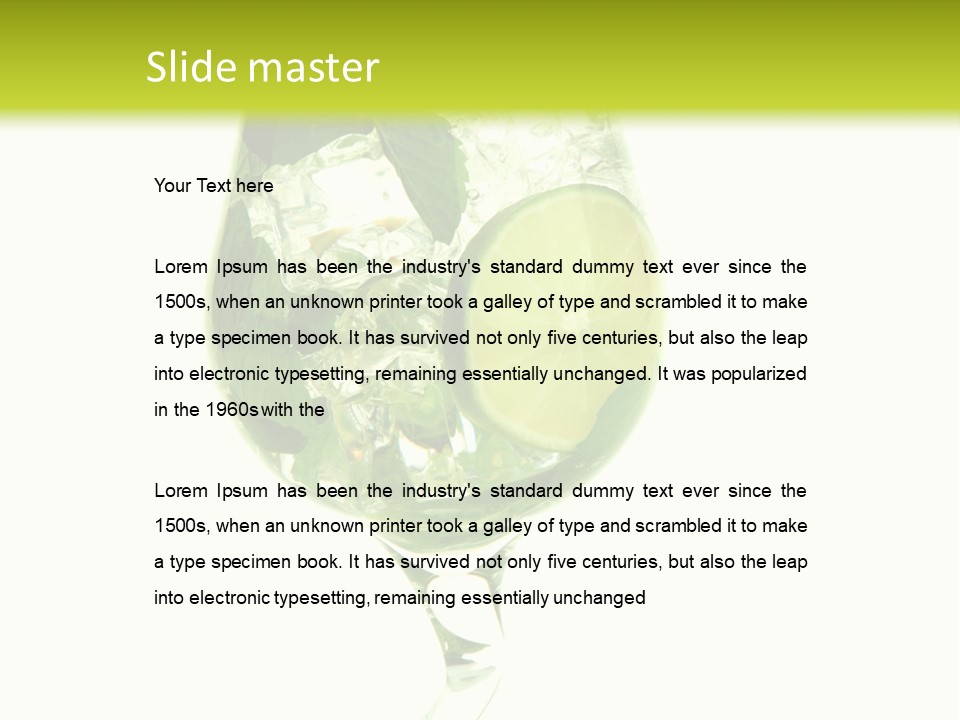 Liqueur Liquor Glacue PowerPoint Template