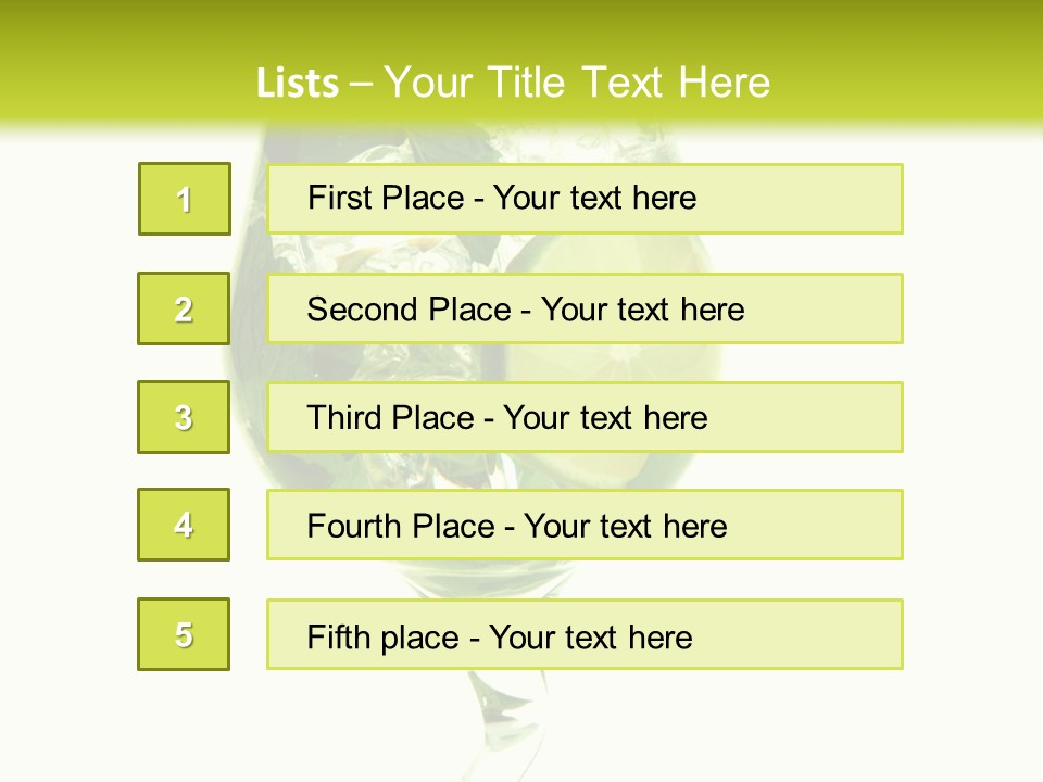 Liqueur Liquor Glacue PowerPoint Template