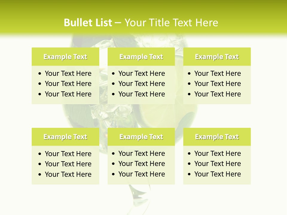 Liqueur Liquor Glacue PowerPoint Template