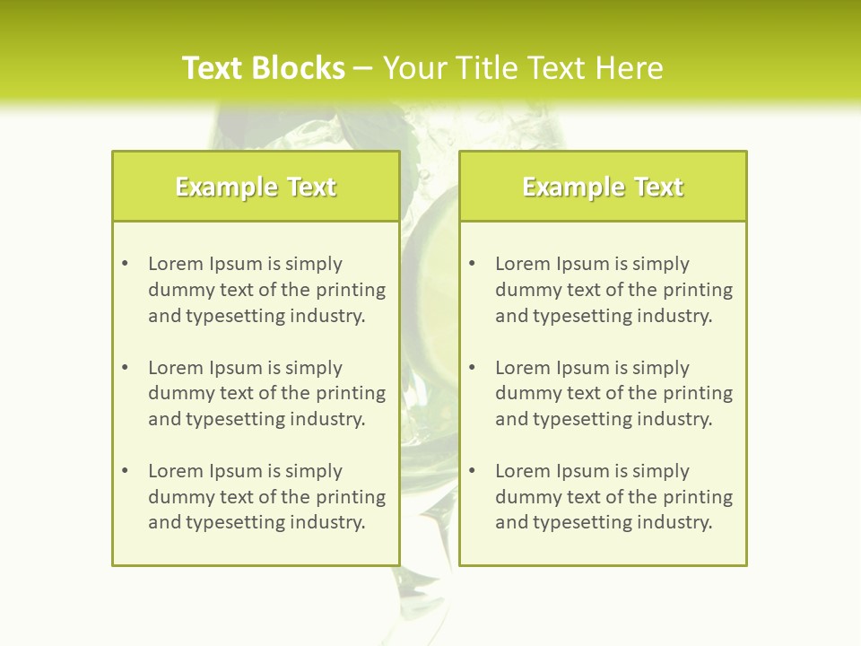 Liqueur Liquor Glacue PowerPoint Template