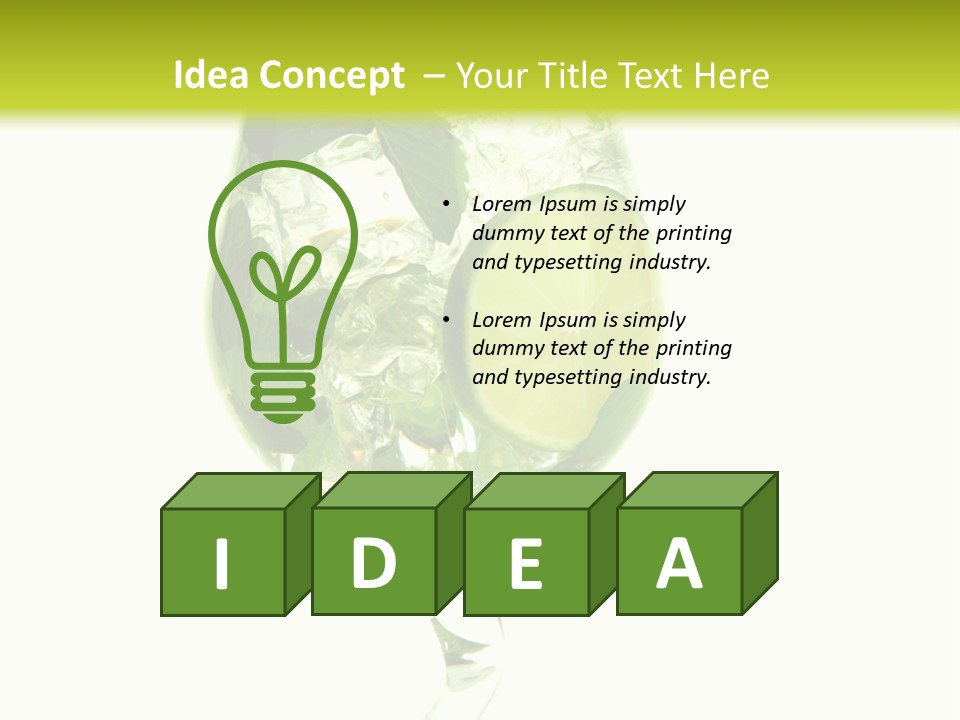 Liqueur Liquor Glacue PowerPoint Template