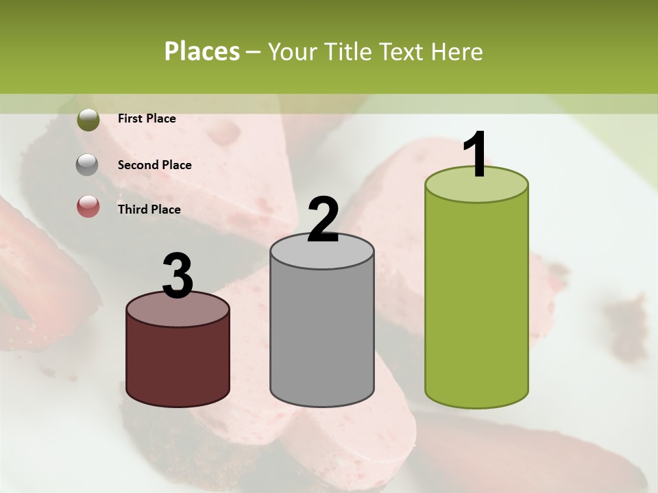 Piece Dessert Plate PowerPoint Template