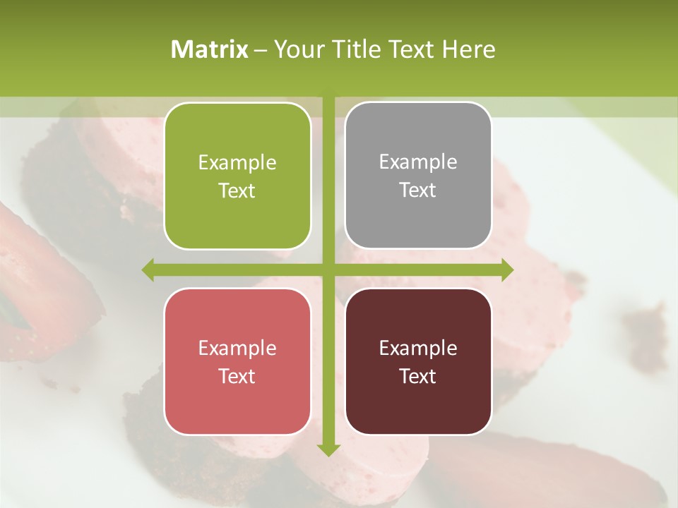 Piece Dessert Plate PowerPoint Template