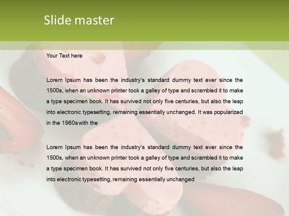 Piece Dessert Plate PowerPoint Template