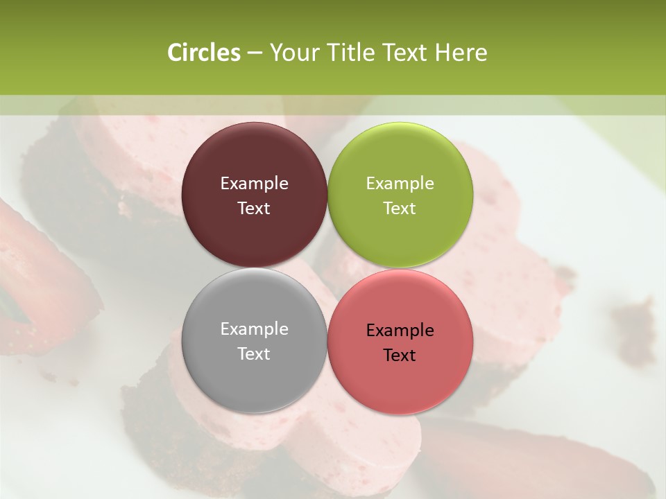 Piece Dessert Plate PowerPoint Template