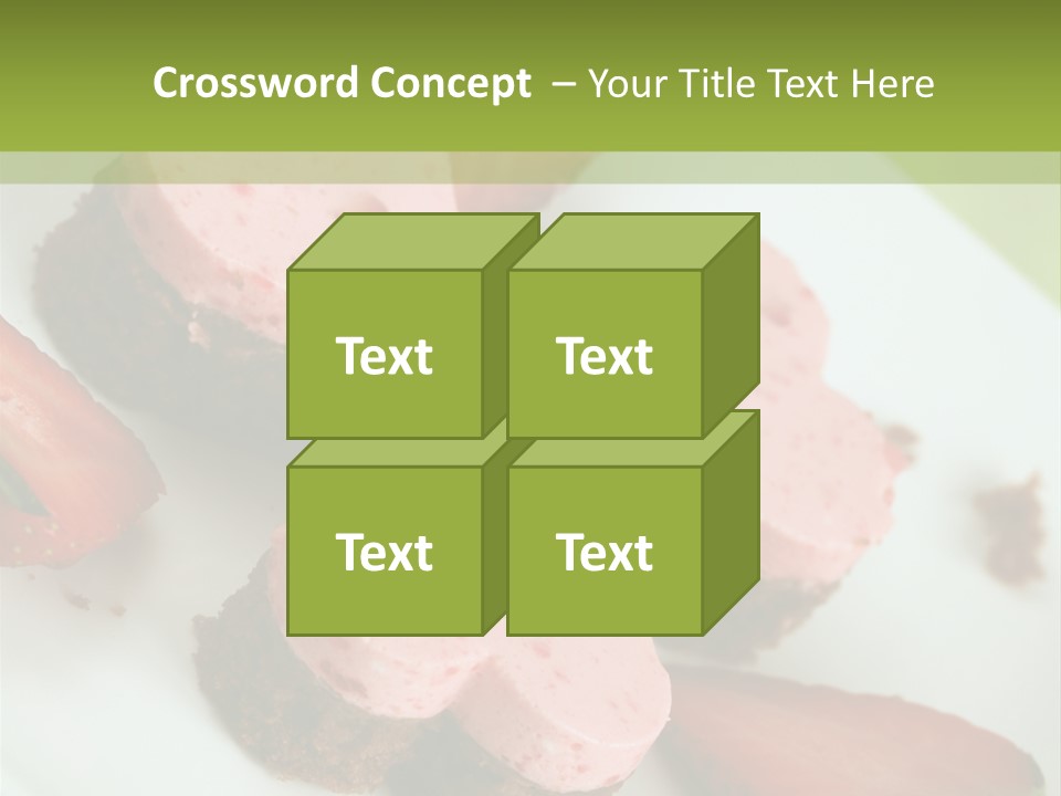 Piece Dessert Plate PowerPoint Template