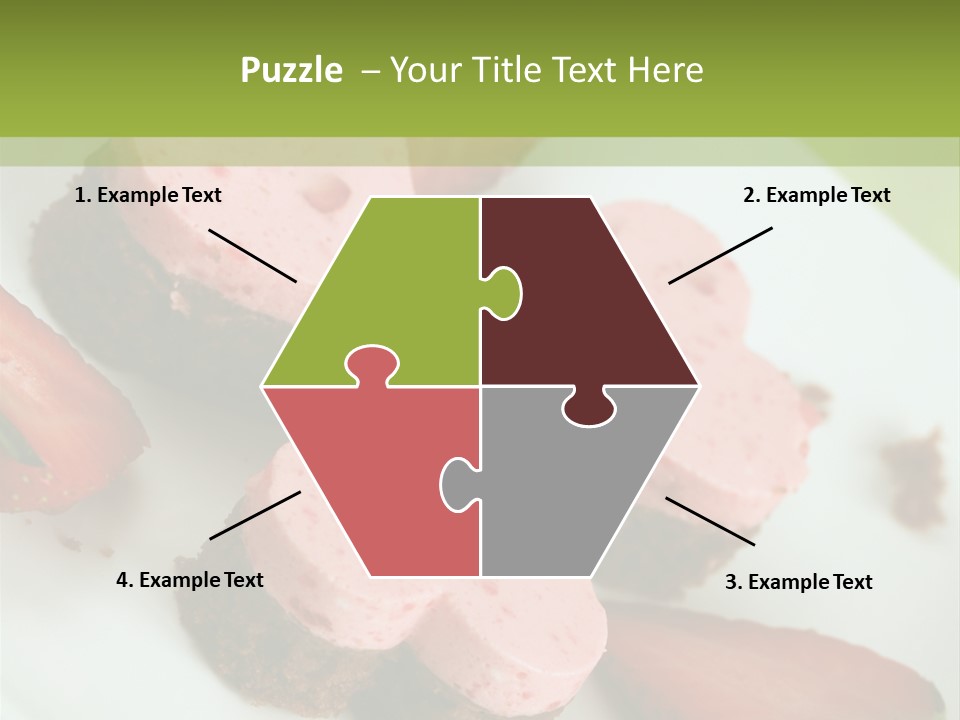 Piece Dessert Plate PowerPoint Template