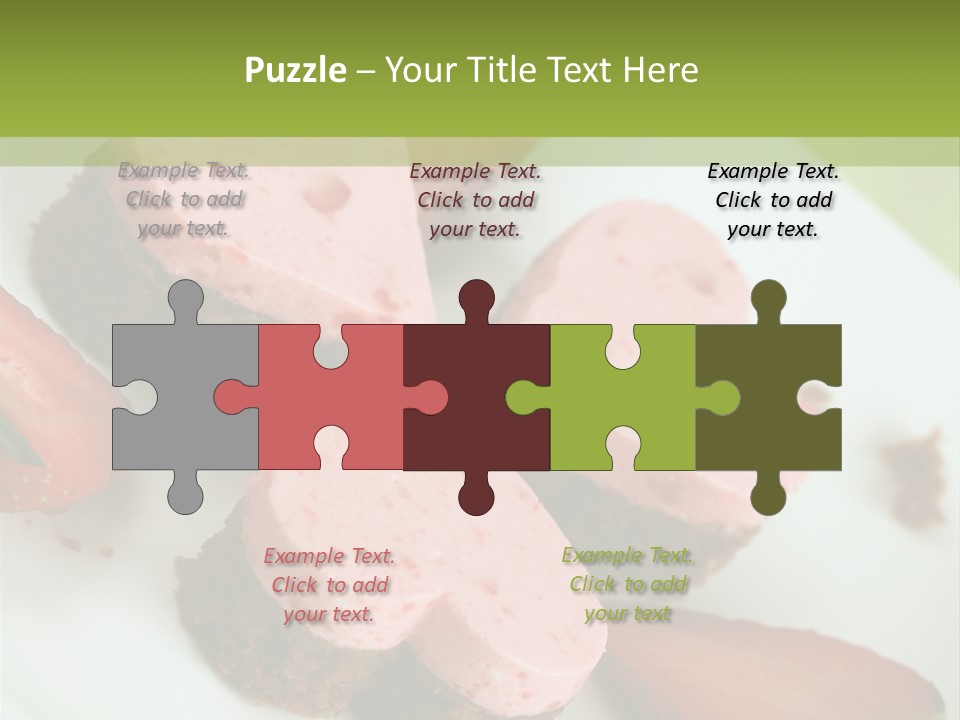Piece Dessert Plate PowerPoint Template