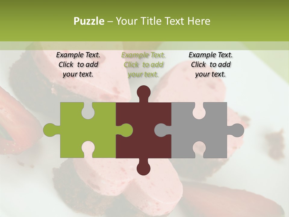 Piece Dessert Plate PowerPoint Template