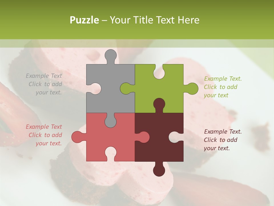 Piece Dessert Plate PowerPoint Template