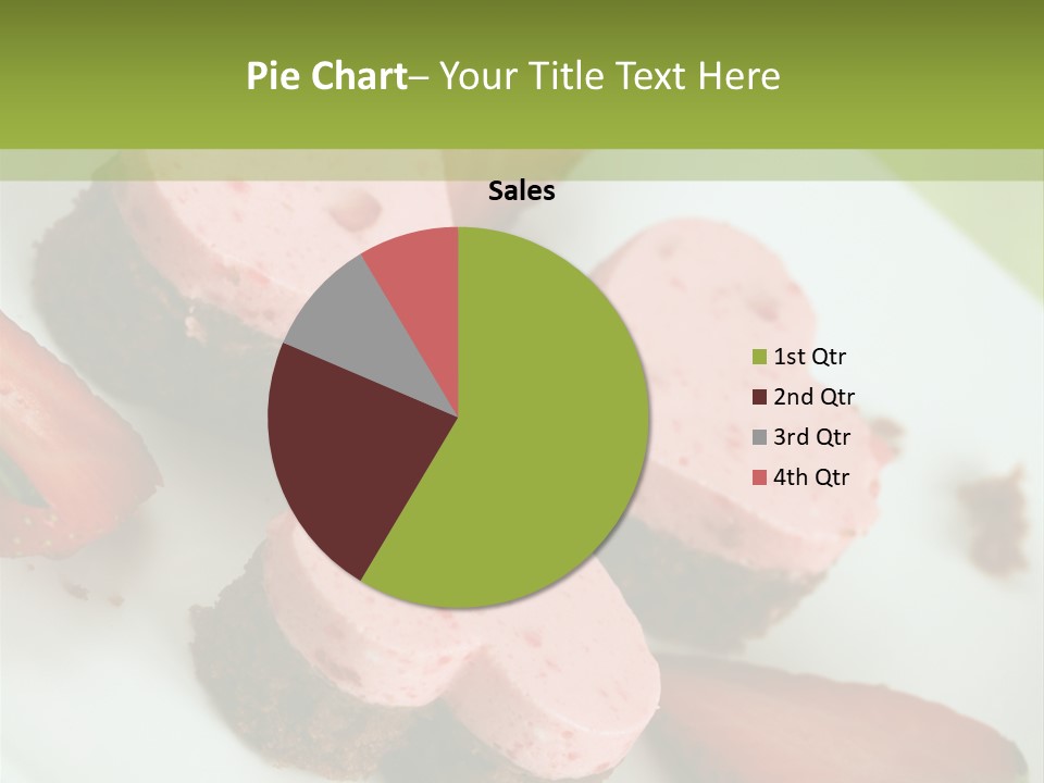 Piece Dessert Plate PowerPoint Template