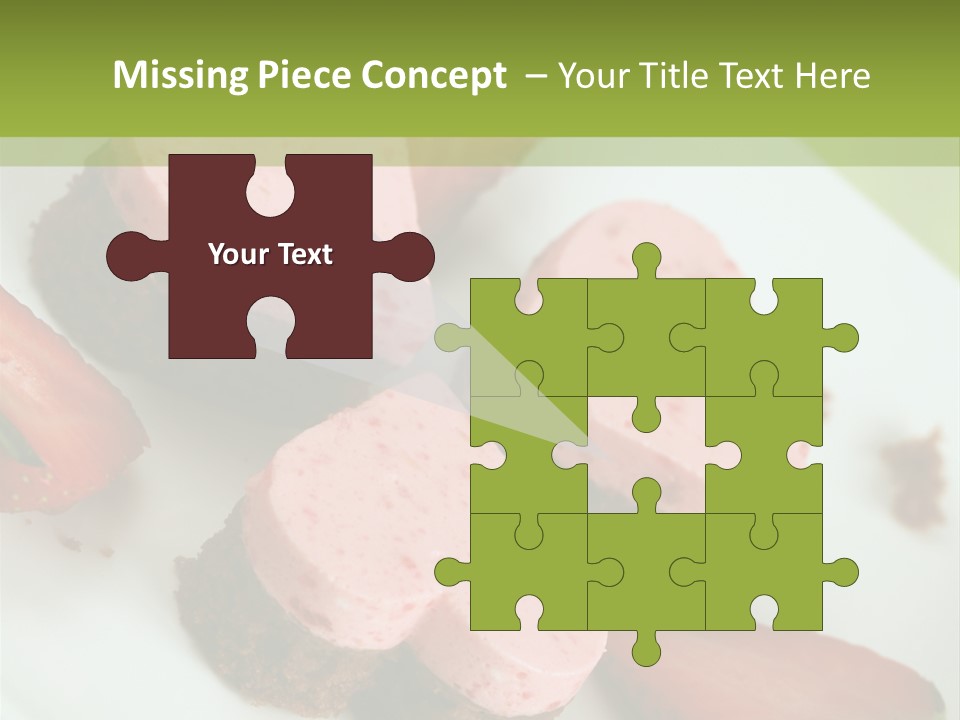 Piece Dessert Plate PowerPoint Template