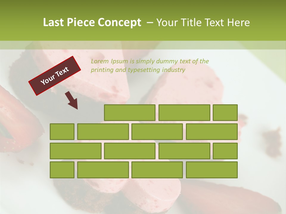 Piece Dessert Plate PowerPoint Template